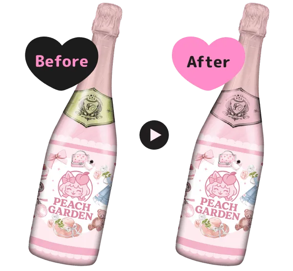 オリシャン、オリジナルシャンパン ネックラベル