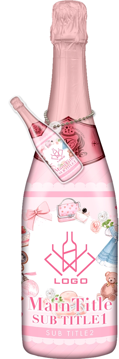 かわいいコンカフェオリシャンのオリシャン、オリジナルシャンパン D-65